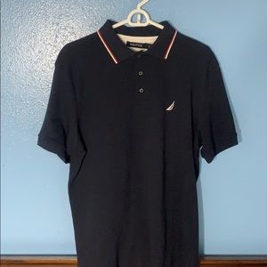 Dark blue Nautica collar shirt